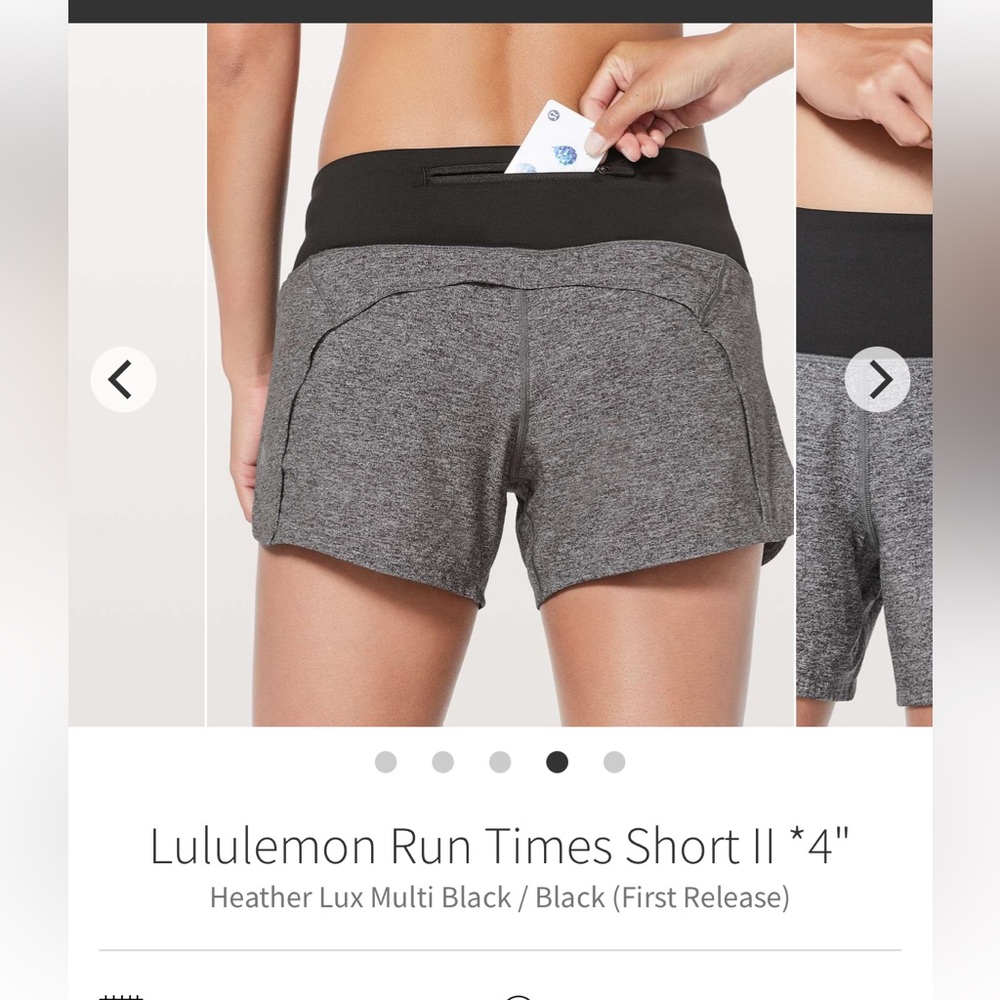 Lululemon size 4 Run Times shorts